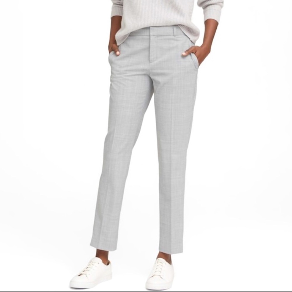 Light Grey Banana Republic Ryan Petite Pant - Size: 00P